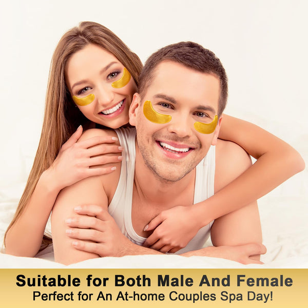 Under Eye Patches (36 Pairs) - 24K Gold Eye Masks Enriched with Abundant Collagen for Dark Circles, Puffy Eyes, Wrinkles - Gifts for Women Skin