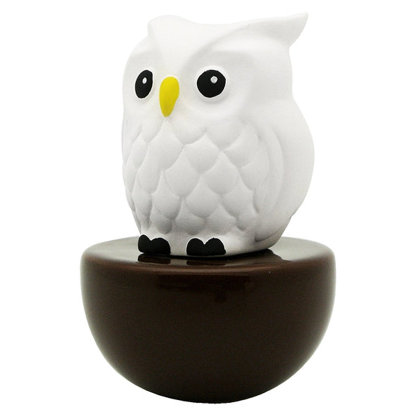 Blinky Owl, Non-Electric Ceramic Diffusers for Essential Oils and Aromatherapy Fragrance, White Ceramic Diffusers in Car or Desk Office Decor and