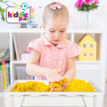 Building Blocks Table for Kids 7 in 1 Activity Table Set for Toddler, with Chair & 2 Hanging Storage Boxes, Compatible with Building Bricks