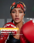 Lc-Dolida Sleep Headphones Headband Bluetooth 5.4, Sports Headband Earphones Wireless with Speaker Microphone USB C for Sleeping Gift Workout