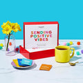 Thoughtfully Gourmet, Sending Positive Vibes Tea Gift Set, Tea Sampler Includes 6 Flavors of Tea with Uplifting Quotes, Great Get Well Gifts, Set