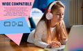 Gabba Goods Kids Safe Headphones, Foldable Tangle-Free 3.5mm Jack, Volume Limiting 85/94dB, Over-Ear with Microphone for