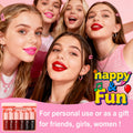 6 Colors Lip Tint Stain Set, Korean Velvet Watery Lip Stain Moisturizing Mini Liquid Lipstick, Multi-Use Lip and Cheek Tint, Long Lasting
