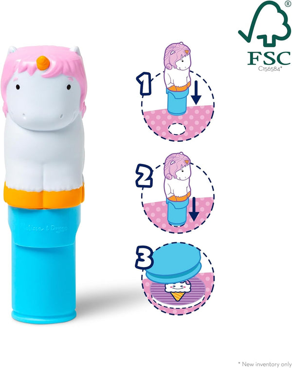 Melissa & Doug Sticker WOW!â¢ 24-Page Activity Pad and Sticker Stamper, 300 Stickers, Arts and Crafts Fidget Toy Collectible Character â Unicorn -