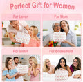 3Pcs Cotton Quilted Makeup Bag for Women Girls Large Small Travel Floral Cosmetic Bags Set Cute Coquette Pink Makeup Pouch for Purse Aesthetic