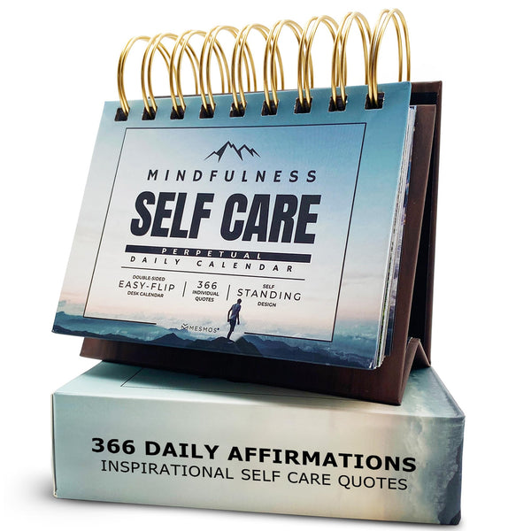 MESMOS 366 Mindfulness Self Care Quotes Daily Motivational Calendar, Inspirational Gifts for Men, Office Decor for Men and Women, Office Gifts