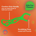 Dentek Kids Fun Flossers, Floss Picks, Removes Food & Plaque, 90 Count