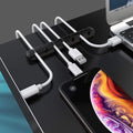 SOULWIT Cable Holder Clips, 3-Pack Cable Management Cord Organizer Clips Silicone Self Adhesive for Desktop USB Charging Cable Nightstand Power