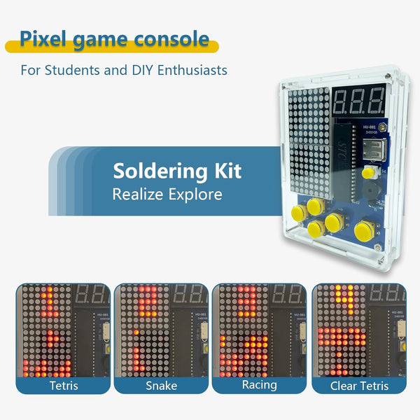 EIELE Soldering Practice Kit Electronic Pixel Games Electronic DIY Kits for Teenagers Soldering Kit Adults Suitable for School Students Learning