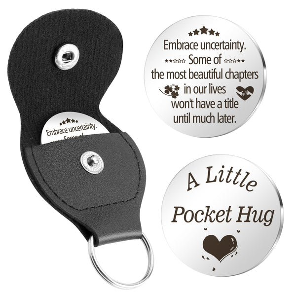 Hoosmoon Pocket Hug Token Keychain - Graduation & Birthday Gifts