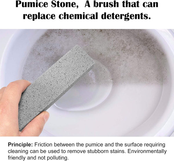 8 Pack Pumice Stone for Toilet Bowl Cleaning, Scouring Stick Remove Toilet Bowl Hard Water Rings, Calcium Buildup and Rust Suitable for Cleaning