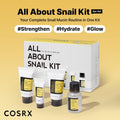 COSRX All about Snail Mucin Korean Skin Care Set, Mini Travel Essentials, Travel Size Gift Set with Snail Mucin Face Wash, Serum, Moisturizer &