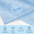 HOMEXCEL Microfiber Washcloths 24 Pack, Highly Absorbent and Soft Face Towel, Multi-Purpose Wash Cloths for Bathroom, Hotel, Spa, Gym, and