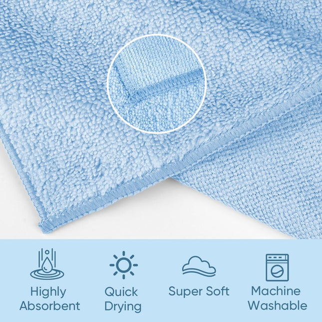 HOMEXCEL Microfiber Washcloths 24 Pack, Highly Absorbent and Soft Face Towel, Multi-Purpose Wash Cloths for Bathroom, Ho