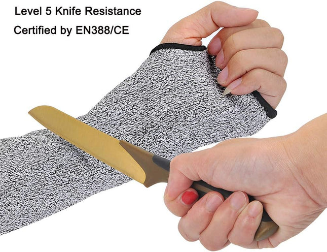 Cut Resistant Sleeves Level 5,18 Inch Long Breathable Soft Cut Proof Flexible Arm Protectors for Thin Skin and Bruising,
