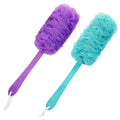 Back Scrubber Brush Long Handle for Shower, Loofah on a Stick Sponge Back Brush, Body Exfoliator Scrubber Bath Brush for Men Women, Exfoliating