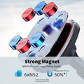 Apps2Car Magnetic Phone Mount, Dashboard Windshield Suction Cup Car Phone Holder Phone Mount with 6 Strong Magnets, Adjustable Telescopic Arm,