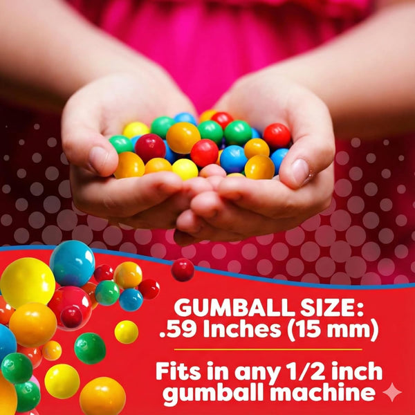 American Gumball Company Refill Gumballs 2 Pound Bag - .62 Inch Small Gumballs for 1/2" Gumball Machine, Assorted Flavors