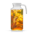 Joyjolt 60Oz Glass Pitcher with Lid (2 Lids) - Beverage Serveware and Storage Container for Cold Drinks and Liquids. Juice Container, Water Jug,