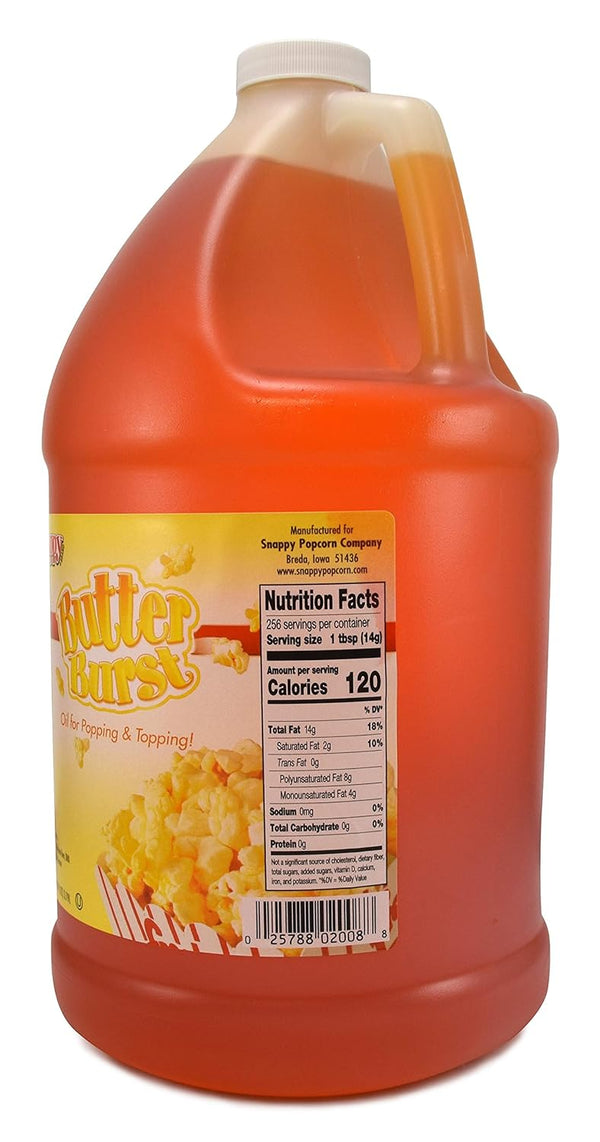 Snappy Butter Burst Popcorn Oil, 1 Gallon