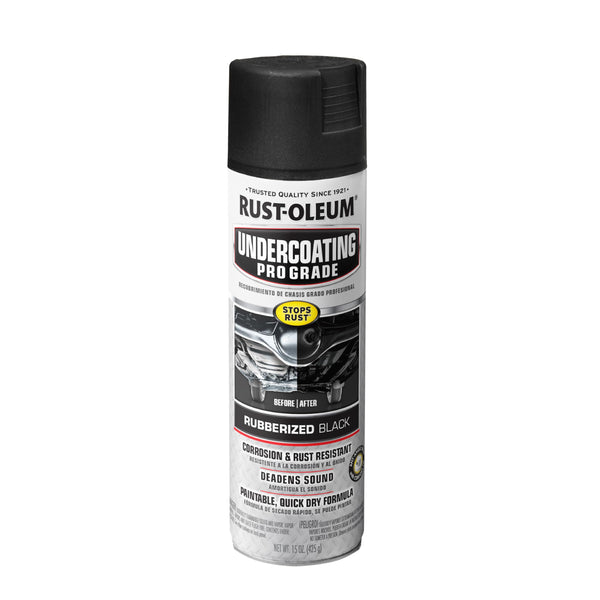 Rust-Oleum 248656 Professional Grade Rubberized Undercoating Spray, 15 Oz, Black