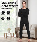 Jzcreater Thermal Underwear for Men, Mens Long Johns Thermal Underwear Set, Fleece Lined Base Layer for Cold Weather