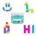 KOMARC GAMES Stickikubes, Mini Stacking Cubes That Stick to Anything, Non Toxic Kid Safe Sticky Blocks, Creative Construction Toy - 125 Cubes, 5