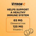 Vitron-C Iron Supplement, Immunity Support Iron Supplements with Vitamin C, Iron Pills for Immune Support, 60 Count