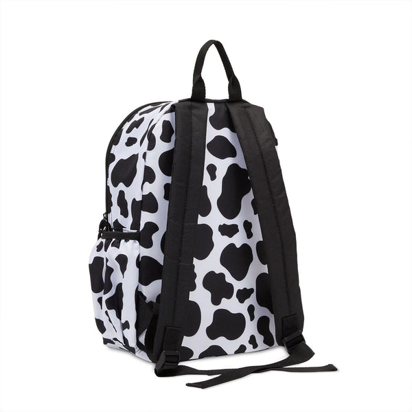Zodaca Cow Print Mini Backpack for Women, and Girls, Small Shoulder Bag for School, Travel, Day Trips, Concerts, and Festivals, Cow Mini Backpack