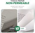KAISA White Legal Pads Writing Pads Recycled Paper 5"X8" Narrow Ruled Lined Paper Small Legal Pad Perforated 50 Sheets Hard Back Notepads Writing