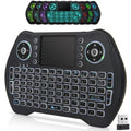 BL Mini Wireless Keyboard Remote Control with Touchpad Mouse Combo, Backlit 2.4Ghz Mini Keyboard Wireless USB Dongle Rechargeable Li-Ion Battery