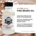 Copper Johns Beard Oil for Men Growth, Castor & Jojoba Oil with Sea Minerals, Increases Softness & Control for Fuller-Looking Beard, Mens Beard