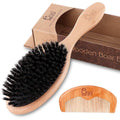 BLACK EGG Boar Bristle Hair Brush for Women Men Kid, Soft Natural Bristles Brush for Thin and Fine Hair, Restore Shine and Texture, Set Includes