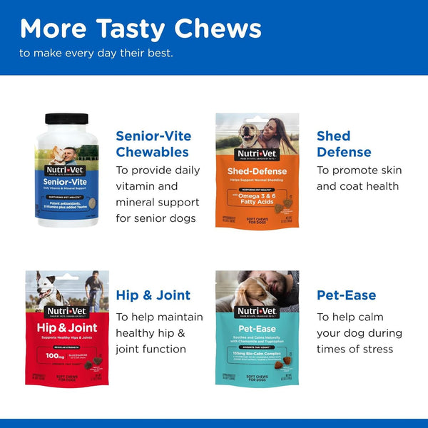 Nutri-Vet Multi-Vite Chewables for Adult Dogs, Daily Multivitamin & Mineral Supplement for Overall Health, Immune Support, and Balanced Nutrition,
