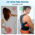 Back Brace Posture Corrector for Men Women (40-45"), Adjustable Full Back Brace and Shoulder Back Straightener, Scoliosis and Hunchback