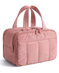 BAGSMART Travel Toiletry Bag, Puffy Large Toiletry Bag for Women, Lightweight Cosmetic Makeup Bag Organizer with Handle for Traveling,