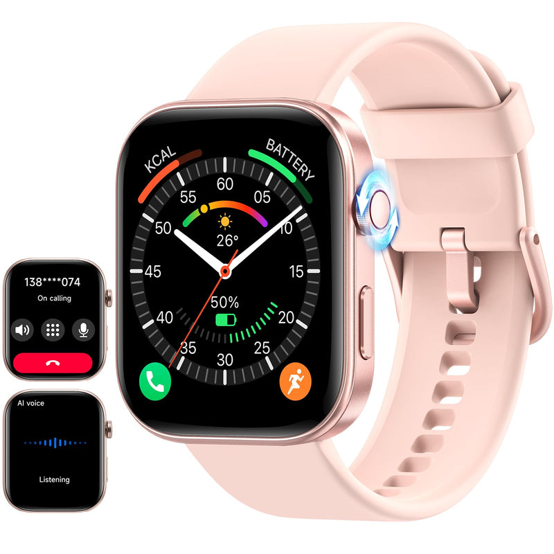 ENOMIR Smart Watch for Women Iphone & Android,1.99"" AMOLDE Screen 3ATM Waterproof Fitness Watch with Answer/Make Call AI Voice,24H-Heart