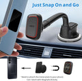 Apps2Car Magnetic Car Phone Holder Mount [6 Strong Magnets], Cell Phone Holder Car [Suction Cup], Phone Car Holder Mount [Windshield Dashboard]