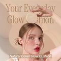 Natural Cover Glow Cushion Foundation | Satin Radiant Finish | Korean Foundation Makeup | Long-Lasting Natural Coverage | for All Skin Types 0.42