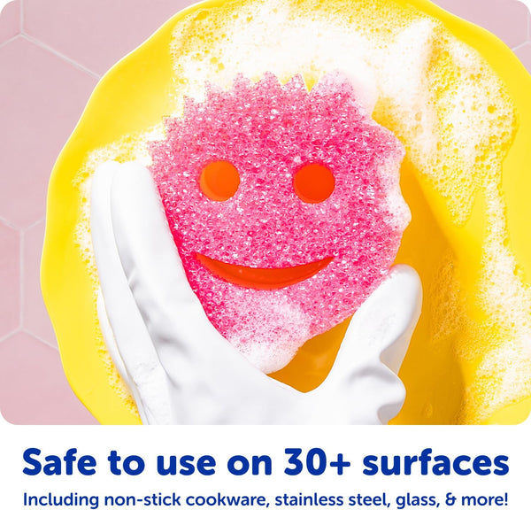 Scrub Daddy Scratch-Free Multipurpose Kitchen Sponges - Bulk Dish Sponges for Kitchen, Bathroom, Household Cleaning & More - Made with Bpa-Free