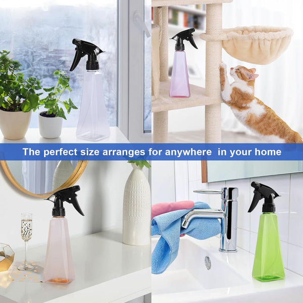 Spray Bottles 12Oz/350Ml Empty Spray Bottles Refillable Mister Bottle with Multicolor for Cleaning, Plants, Hair, Cooking