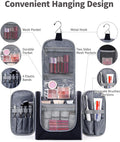 Hanging Toiletry Bag for Women Travel Makeup Bag Organizer Toiletries Bag for Cosmetics Essentials Accessories (Large, Black)