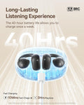 Baseus Bowie MC1 Open Ear Clip-On Earbuds, Adaptive Comfort with Anti-Drop Design, Impactful Sound with Adaptive Bass Boost, Adaptive Noise