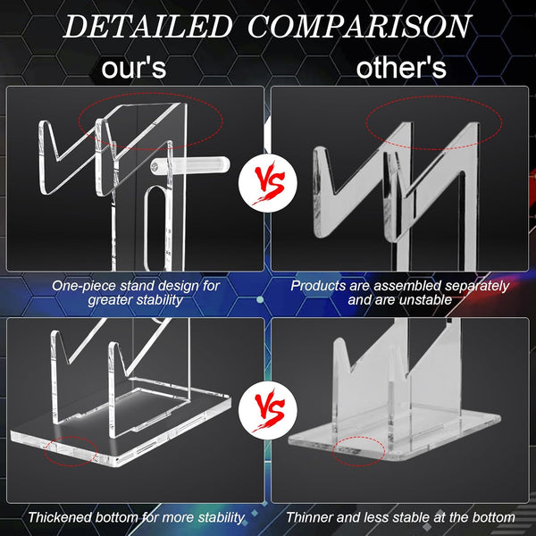 FYY Game Controller Holder 3 Tiers - Universal Dual Stand and Headphone Holder, Acrylic Clear Display Compatible with Nintendo Switch, Xbox, PS5,