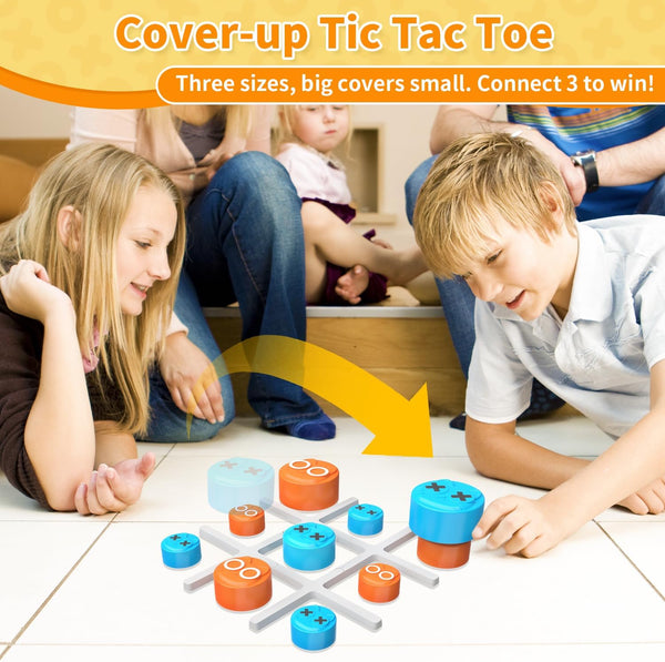 Tic Tac Toe Bolt Game 4-In-1 Handheld Portable Electronic Toy, Educational Board Games Puzzle for Kids and Adults, Perfect for Travel, Road Trips,