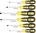 6 Piece Precision-Magnetic-Screwdriver-Tool-Set-Phillips-Flat-Head Tips Screw Driver Small Flathead Non-Slip for Repair Home Craft