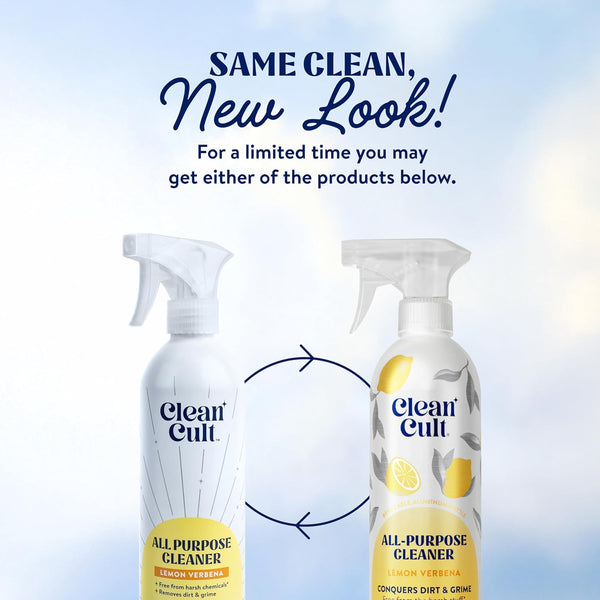 Cleancult - Lemon Verbena - All Purpose Cleaner - Refillable Aluminum Bottle - Cleaner Spray That Removes Dirty & Grime - 16 Oz - 1 Pack
