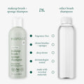 Ecotools Makeup Brush + Sponge Shampoo, Remove Makeup & Impurities from Tools, Sponges, & Puffs, Fragrance-Free Brush Cleanser, No Harsh