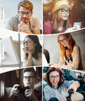 MEETSUN Blue Light Blocking Glasses, anti Eye Strain Headache (Sleep Better),Computer Reading Glasses UV400 Transparent Lens