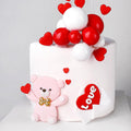 ASTARON 20 Pcs Ball Cake Topper Decorations Mini Balloons Cake Topper Sticks Red Balls Cake Picks Cake Topper Balls for Graduation Birthday Cake
